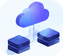 Cloud connected to servers